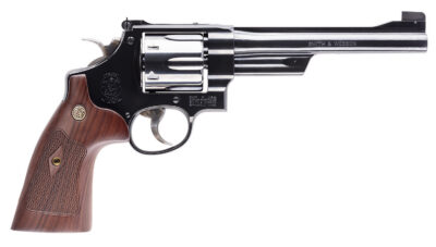 Smith & Wesson 150256 Model 25 Classic 45 Colt (LC) Blued Carbon Steel  6.50″ Barrel, 6rd Cylinder & N-Frame, Checkered Square Butt Walnut Grip