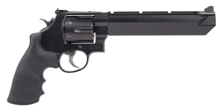 Smith & Wesson 170323 PC Model 629 Stealth Hunter *CA Compliant N-Frame 44 Mag/44 S&W Spl 6 Shot 7.50" Matte Black Stainless Steel Magna-Ported Barrel, Matte Black Cylinder, Matte Black Stainless Steel Frame, Black Finger Grooved Grip, Internal Lock Safet