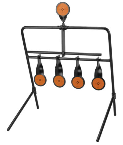 Caldwell 902365 Resetting  Rimfire Resetting Steel Target Black/Orange Impact Enhancement Motion 2.50″