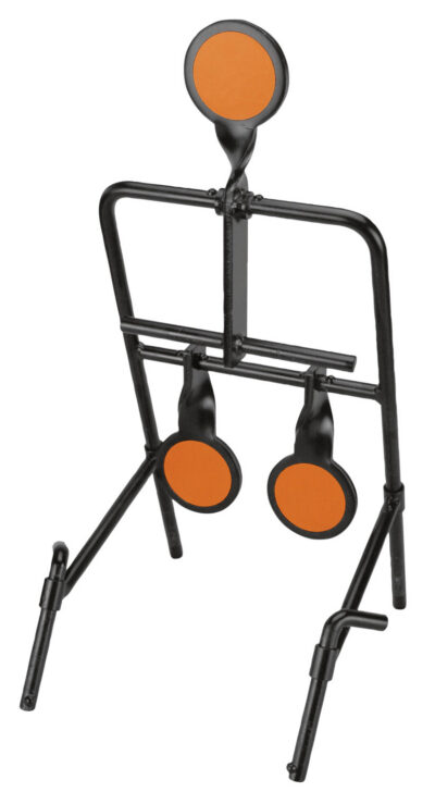 Caldwell 1071002 Resetting  Handgun Resetting Steel Target Black/Orange Circle Illustration Impact Enhancement Motion 3.50″