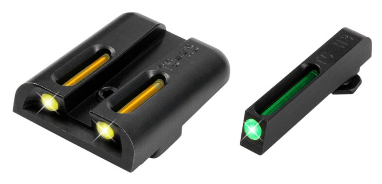 TruGlo TG131GT1Y TFO Green/Tritium/Fiber Optic Front Sight-Yellow/Tritium/Fiber Optic Rear Sight Glock 17/17L/19