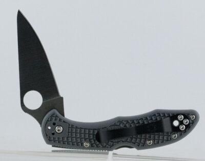 Spyderco C11FPGY Delica 4 Lightweight 2.88″ Folding Drop Point Plain VG-10 SS Blade Gray FRN Handle Includes Pocket Clip