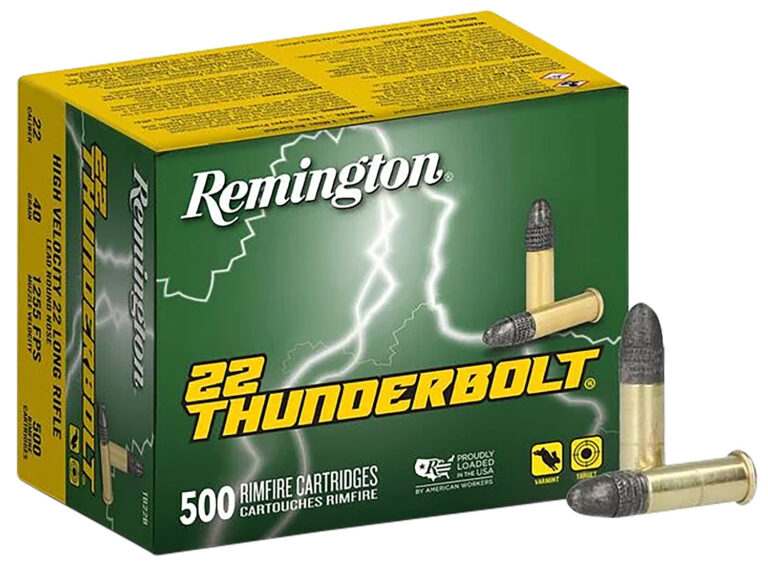 Remington Thunderbolt Rimfire Ammo 22 LR. 40 gr. LRN 500 rd.