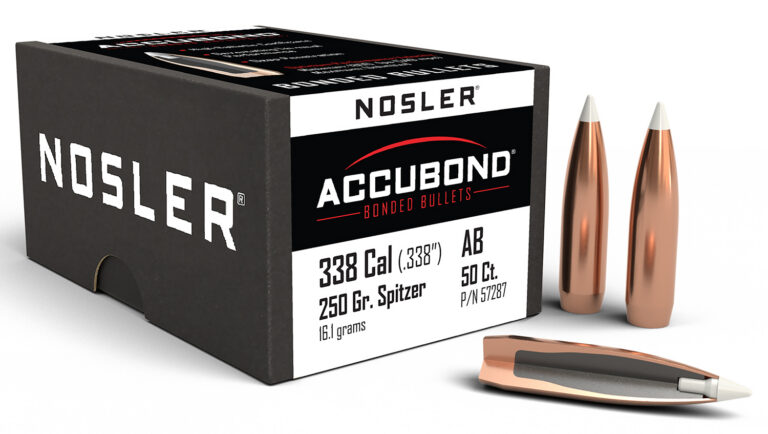 Nosler 57287 AccuBond 338Cal 250gr Spitzer Point 50/Box