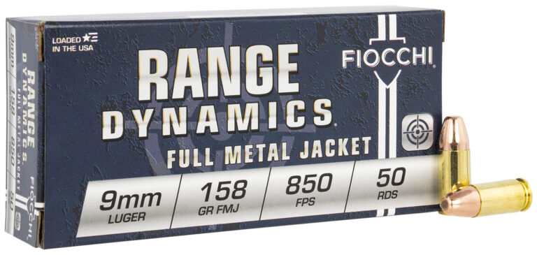 Fiocchi 9APE Shooting Dynamics 9mm Luger Subsonic 158 gr Full Metal Jacket (FMJ