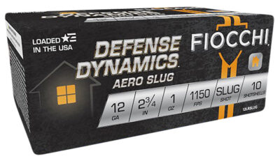 Fiocchi 12LRSLUG Defense Dynamics Aero 12Gauge 2.75″ 1oz RifledSlug Shot 10 Per Box/25 Case