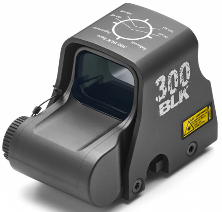 300 BLACKOUT/WHISPER HOLOGRAPHIC WEAPON SIGHT XPS2-300 BLK HOLOGR. 68 MOA RING 1 MOA BDC RED DOTS X2 BLK
