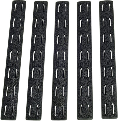 AR-15 KEYMOD RAIL PANEL KIT 5-PACK RUBBER RAIL PANEL KIT 5-PACK KEYMOD RUBBER BLACK 5.5”