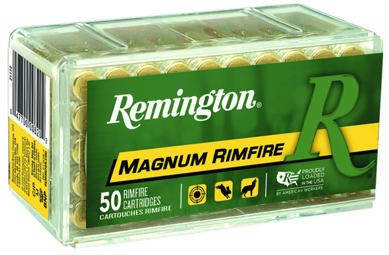Remington Ammunition 21172 Magnum Rimfire 22WMR 40gr Pointed Soft Point 50 Per Box/40 Case