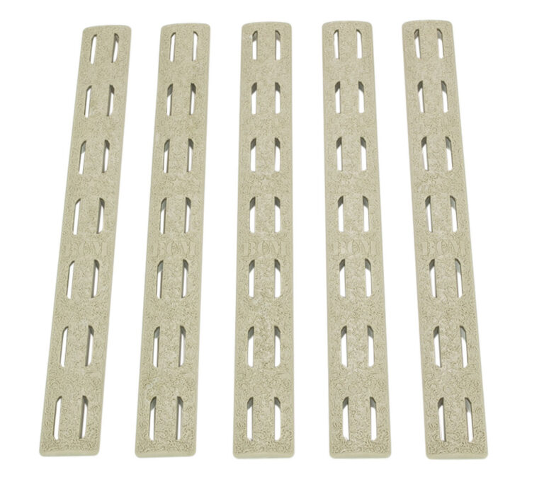 AR-15 KEYMOD RAIL PANEL KIT 5-PACK RUBBER RAIL PANEL KIT 5-PACK KEYMOD RUBBER FLAT DARK EARTH 5.5''