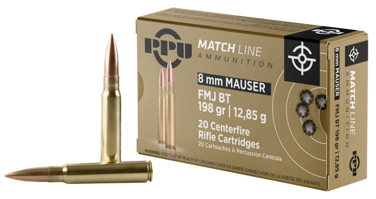 PPU PPM8 Match  8mm Mauser 200 gr Full Metal Jacket (FMJ) 20 Bx/ 10 Cs