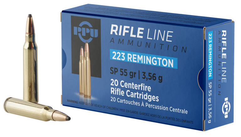 PPU PP223S Standard Rifle 223Rem 55gr Soft Point 20 Per Box/50 Case