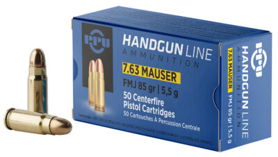 PPU PPH763 Standard Rifle  7.63mm Mauser 85 gr Full Metal Jacket (FMJ) 50 Bx/ 10