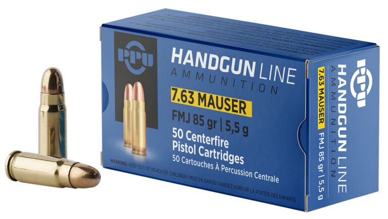 PPU PPH763 Standard Rifle  7.63mm Mauser 85 gr Full Metal Jacket (FMJ) 50 Bx/ 10