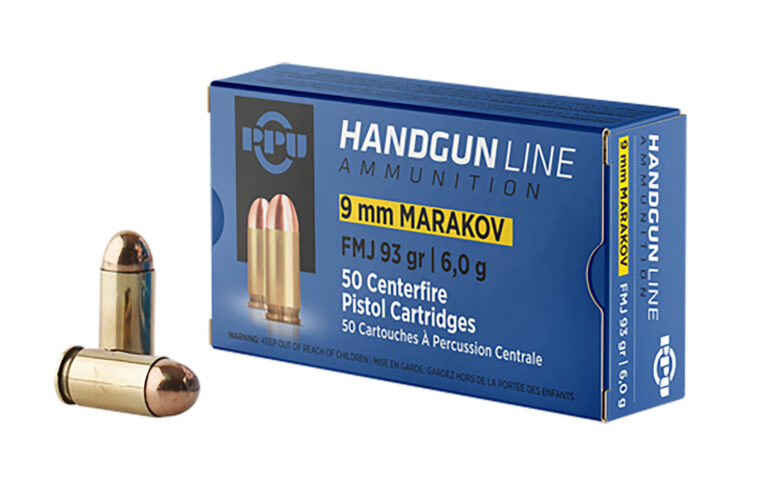 PPU PPH9MF Handgun  9x18 Makarov 93 gr Full Metal Jacket (FMJ) 50 Bx/ 20 Cs
