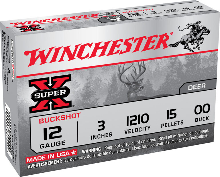 Winchester Ammo XB12300VP Super-X 12 Gauge 3" 15 Pellets 00 Buck Shot 15 Bx/ 10
