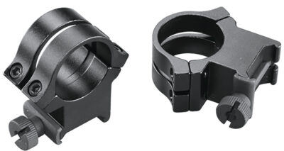 Weaver Mounts 49049 Quad Lock Detachable Rings  Matte Black 1″ Extra High