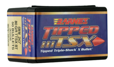TIPPED TSX® 6MM (.243”) POLYMER TIP BOAT TAIL RIFLE BULLETS TSX 6MM (0.243”) TIPPED BT 80GR 50/BOX