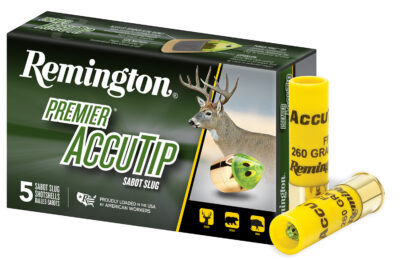 PREMIER® ACCUTIP 20 GAUGE 3” 260 GRAIN SABOT SLUG SHOTGUN AMMO PREMIER ACCUTIP 20 GAUGE 3” 260GR SABOT SLUG 5/BOX