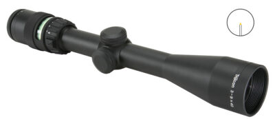 Trijicon 200008 AccuPoint  Black Hardcoat Anodized 3-9x 40mm 1″ Tube Illuminated Green Triangle Post Reticle