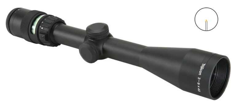 Trijicon 200008 AccuPoint Black Hardcoat Anodized 3-9x 40mm 1" Tube Illuminated Green Triangle Post Reticle