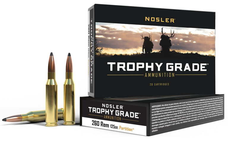 Nosler 60018 Trophy Grade 260 Rem 125 gr Partition (PT) 20 Bx/ 10 Cs