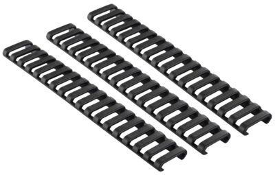 PICATINNY ERGO 18 SLOT LADDER RAIL COVER – 3-PACK 18 SLOT LADDER RAIL COVER PICATINNY POLYMER BLACK