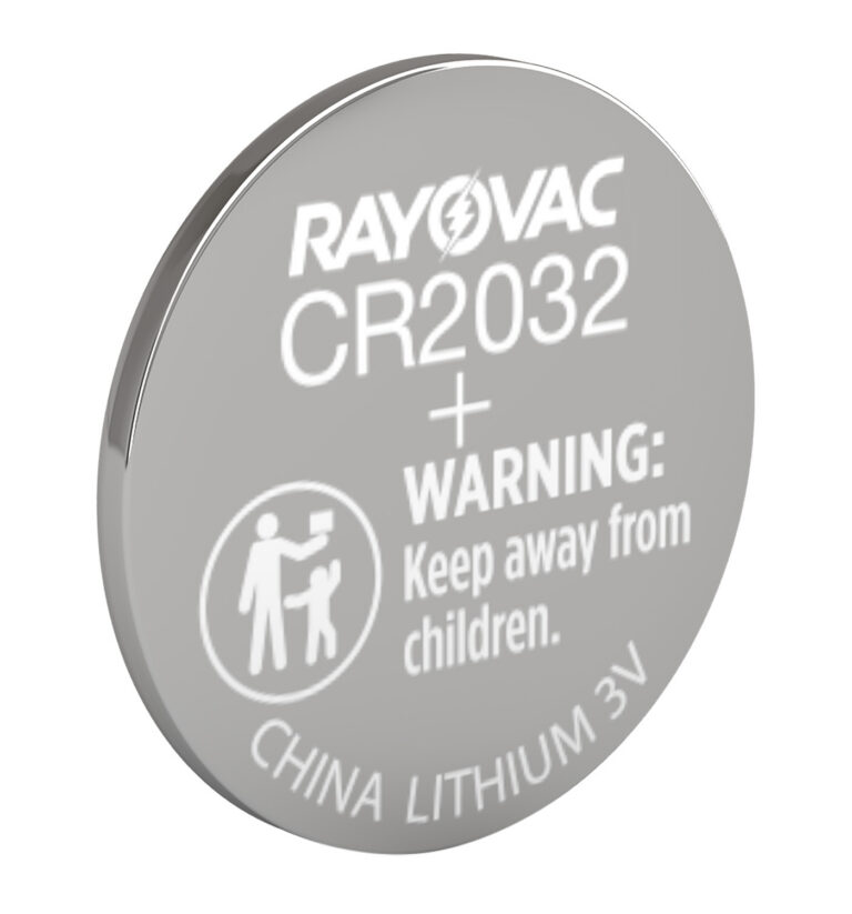 Rayovac KECR20321 CR2032 Lithium Coin Cell Silver 3.0 Volts 225 mAh