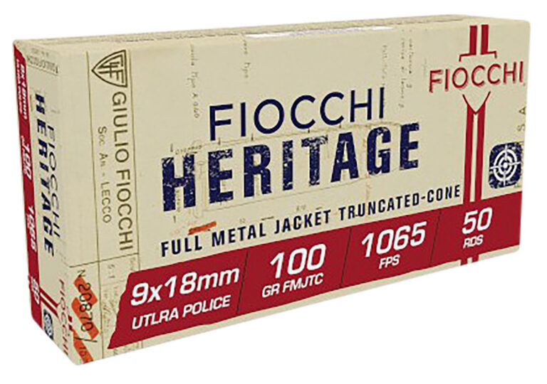 Fiocchi 9X18 Specialty 9x18mm Ultra 100 gr Metal Case (FMJ) 50 Bx/ 20 Cs