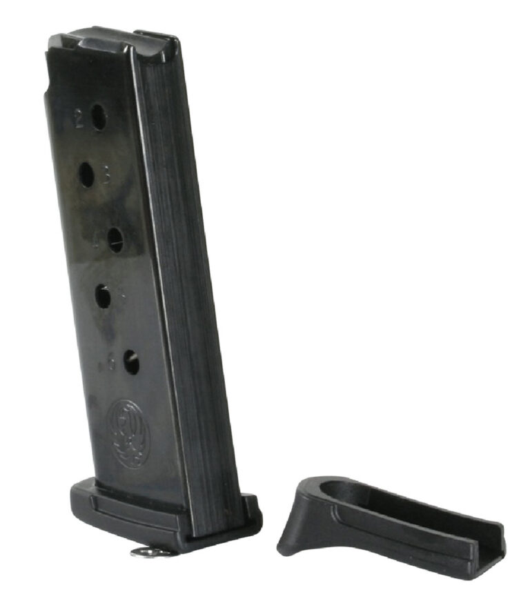 RUGER MAGAZINE LCP 6/RND BLUE 380AUTO W/FINGER EXTENSION FLOORPLATE