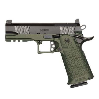 Jacob Grey Hex Single Shot Pistol 25ACP – Green Frame Rose Barrel