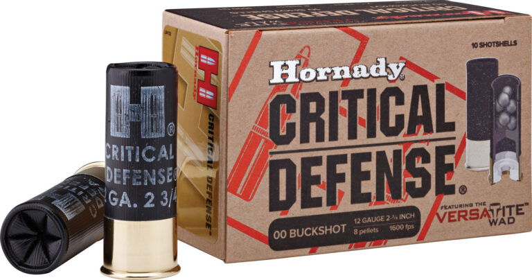CRITICAL DEFENSE 12 GAUGE 2-3/4'' #00 BUCKSHOT SHOTGUN AMMO CRITICAL DEFENSE 12 GAUGE 2-3/4''8 PELLET #00 BUCKSHOT 10/BOX