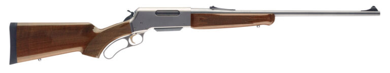 Browning 034018111 BLR Lightweight 243 Win 4+1 20" Satin Nickel Gloss Black Waln