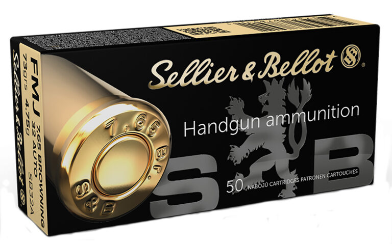 Sellier & Bellot SB32A Handgun 32 ACP 73 gr Full Metal Jacket 50 Per Box/ 40 Case