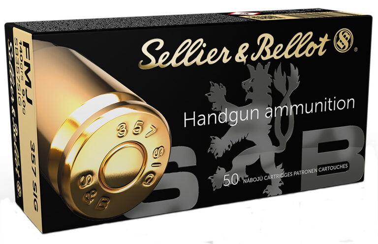 Sellier & Bellot SB357SIG Handgun 357 Sig 140 gr Full Metal Jacket 50 Per Box/ 20 Case