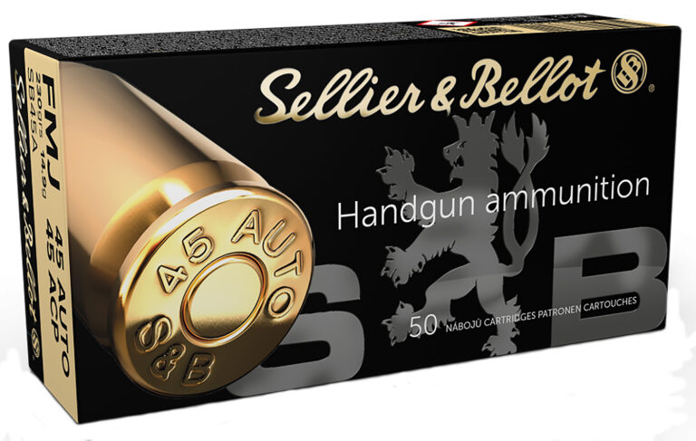Sellier & Bellot SB45A Handgun 45 ACP 230 gr Full Metal Jacket 50 Per Box/ 20 Case