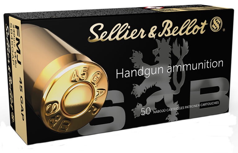 Sellier & Bellot SB45GAP Handgun 45 GAP 230 gr Full Metal Jacket (FMJ) 50 Bx/ 2