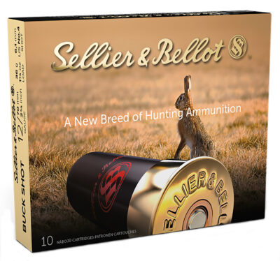 Sellier & Bellot SB12BSD Hunting  12Gauge 2.75″ 27Pellets 1 1/4oz 4Buck Shot 10 Box/25 Case