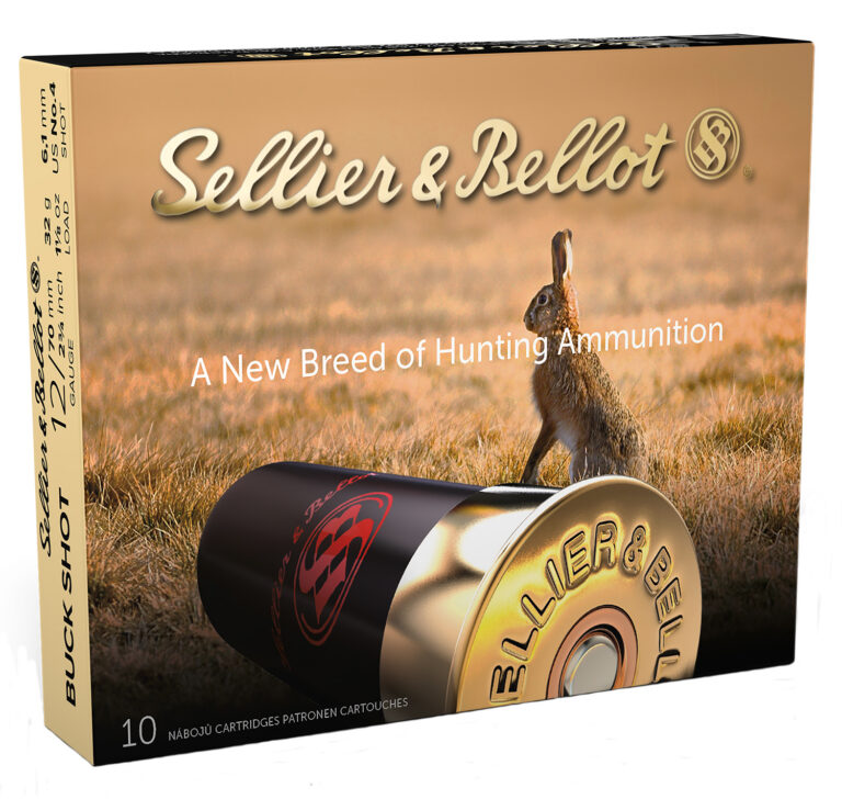 Sellier & Bellot SB12BSH Shotgun 12 Gauge 2.75" 21 Pellets 4 Buck Shot 10 Bx/ 2