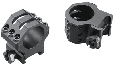Weaver Classic 6Hole Skeleton Rings Matte Black 1″ High Clamshell Pack
