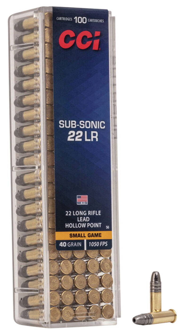 CCI 22 LR SUB-SONIC 40GR HP AMMO 100RD
