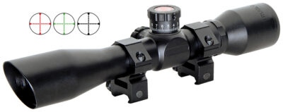 Truglo TG8504BT Tru-Brite Xtreme Compact Tactical 4x 32mm Obj 20.79 ft @ 100yds FOV 1″ Tube Black Finish Mil-Dot