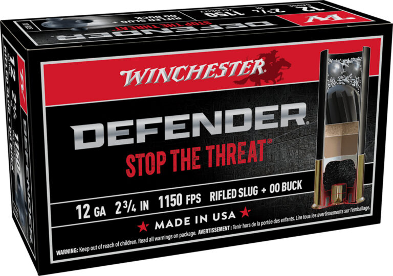 Winchester Ammo S12PDX1 PDX1 Defender Combo 12Gauge 2.75" 1oz Rifled Slug 3Plated 00Buck Shot 10 Per Box/10 Case