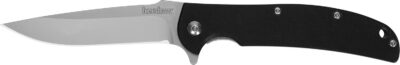 Kershaw 3410 Chill  3.10″ Folding Drop Point Plain Bead Blasted 8Cr13MoV SS Blade Black G10 Handle Includes Pocket Clip