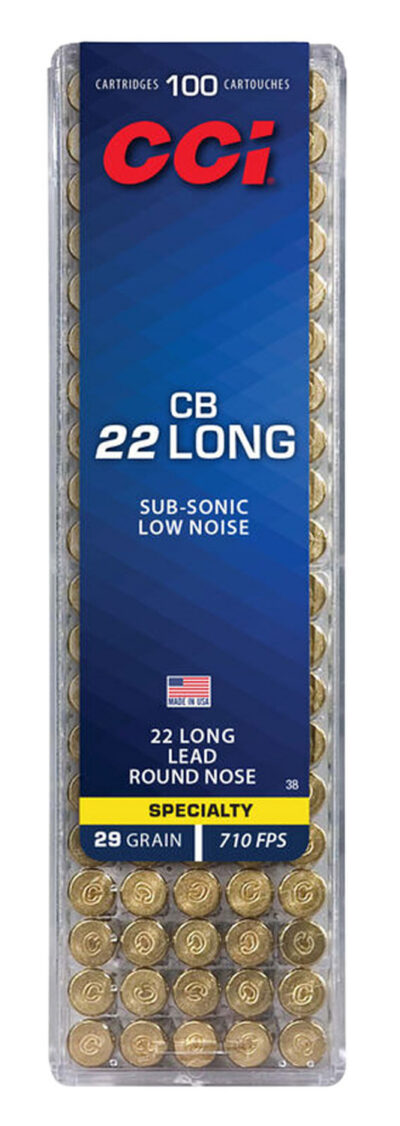 CB LONG AMMO 22 CB LONG 29GR LEAD ROUND NOSE 22 LONG 29GR CB LEAD ROUND NOSE 100/BOX