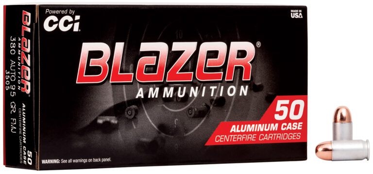 CCI Blazer Pistol Ammo 380 ACP 95 gr. Total Metal Jacket 50 rd.