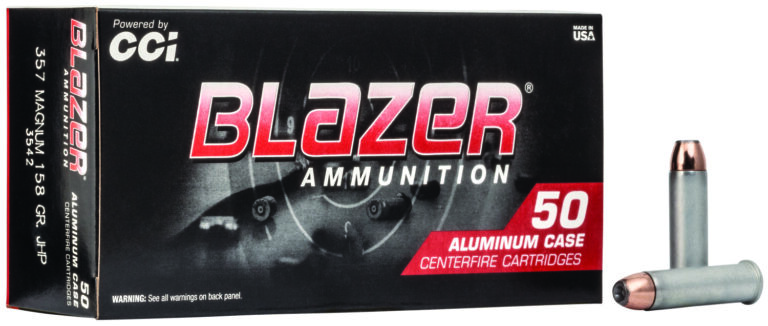 CCI Blazer Pistol Ammo 357 Mag 158 gr. Jacketed Hollow Point 50 rd.