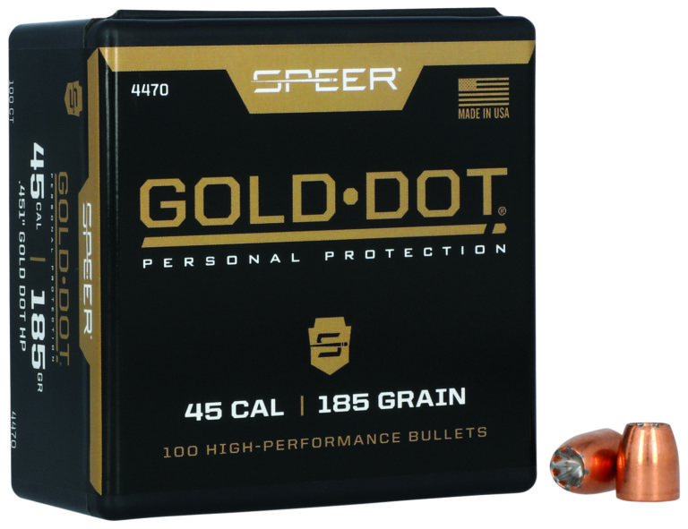 Speer 4470 Gold Dot Personal Protection 45Cal 185gr Hollow Point 100 Per Box/5 Case