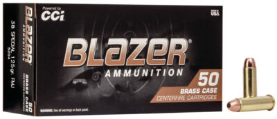 CCI Blazer Brass Pistol Ammo 38 Spl 125 gr. FMJ Flat Nose 50 rd.