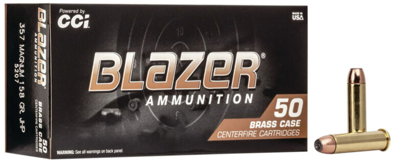CCI 5207 Blazer Brass 357 Mag 158 gr Jacketed Hollow Point (JHP) 50 Bx/ 20 Cs